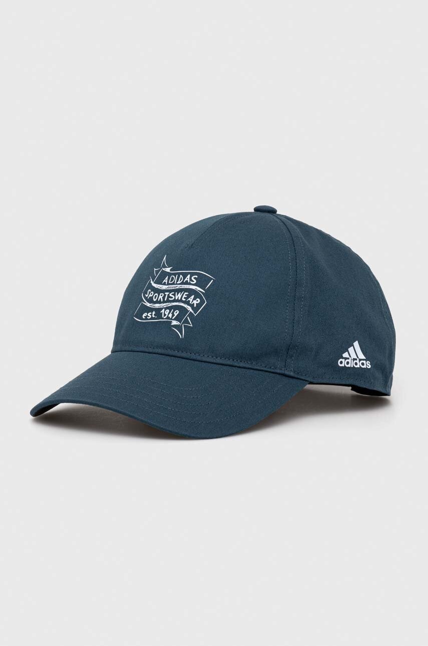 Детская кепка adidas Performance цвет зелёный с принтом Детская кепка adidas Performance цвет зелёный с принтом