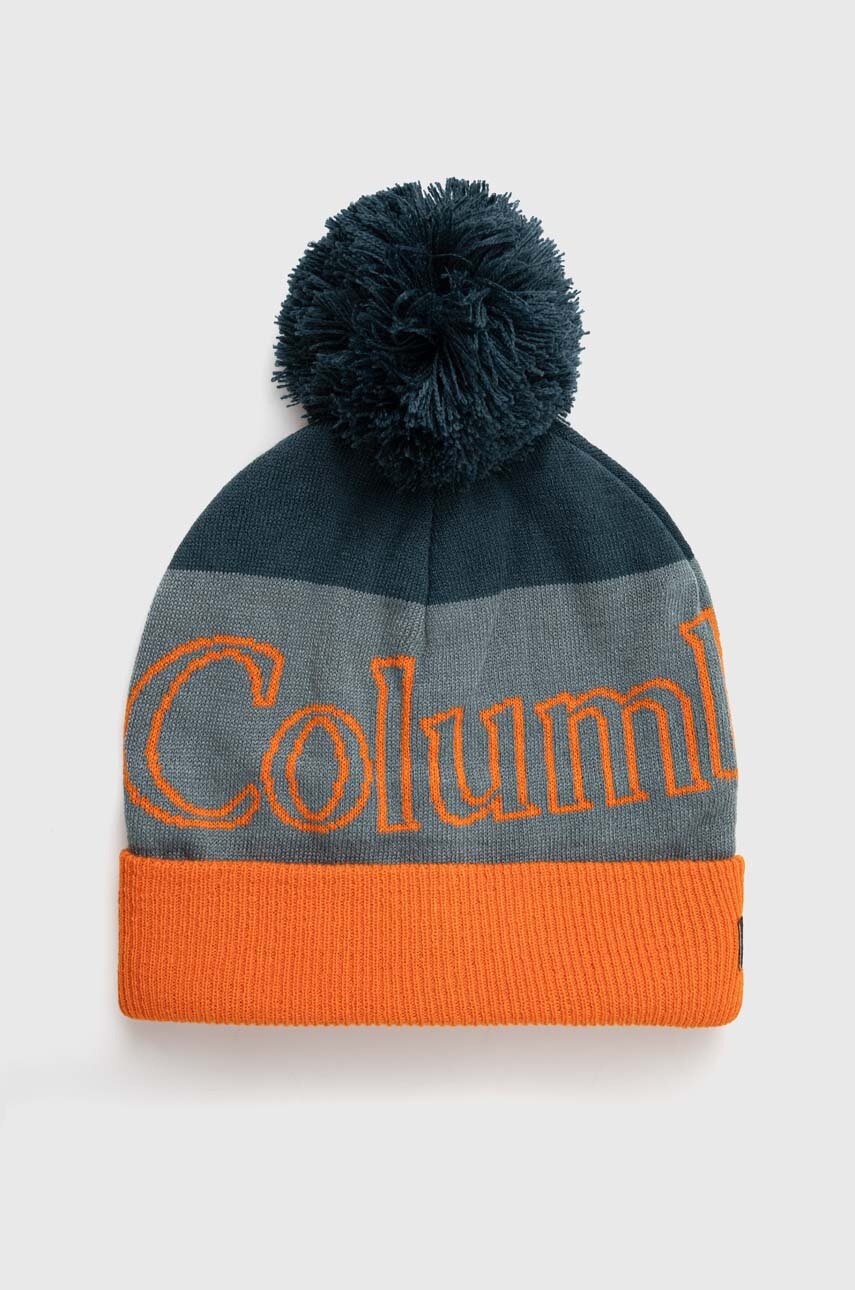 

Дитяча шапка Columbia Youth Polar Powder Beani колір зелений з товстого трикотажу