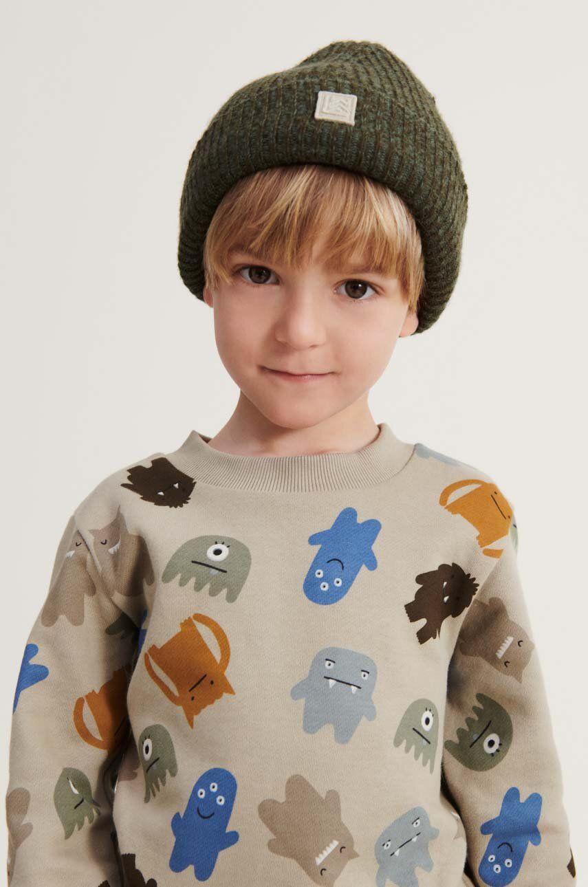 Liewood șapcă de lână pentru copii culoarea maro, de lana