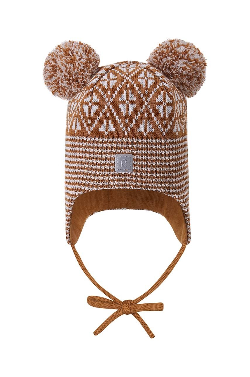 Детская хлопковая шапочка Reima Kuuru цвет коричневый шерсть в Киеве Детская хлопковая шапочка Reima Kuuru цвет коричневый шерсть в Киеве