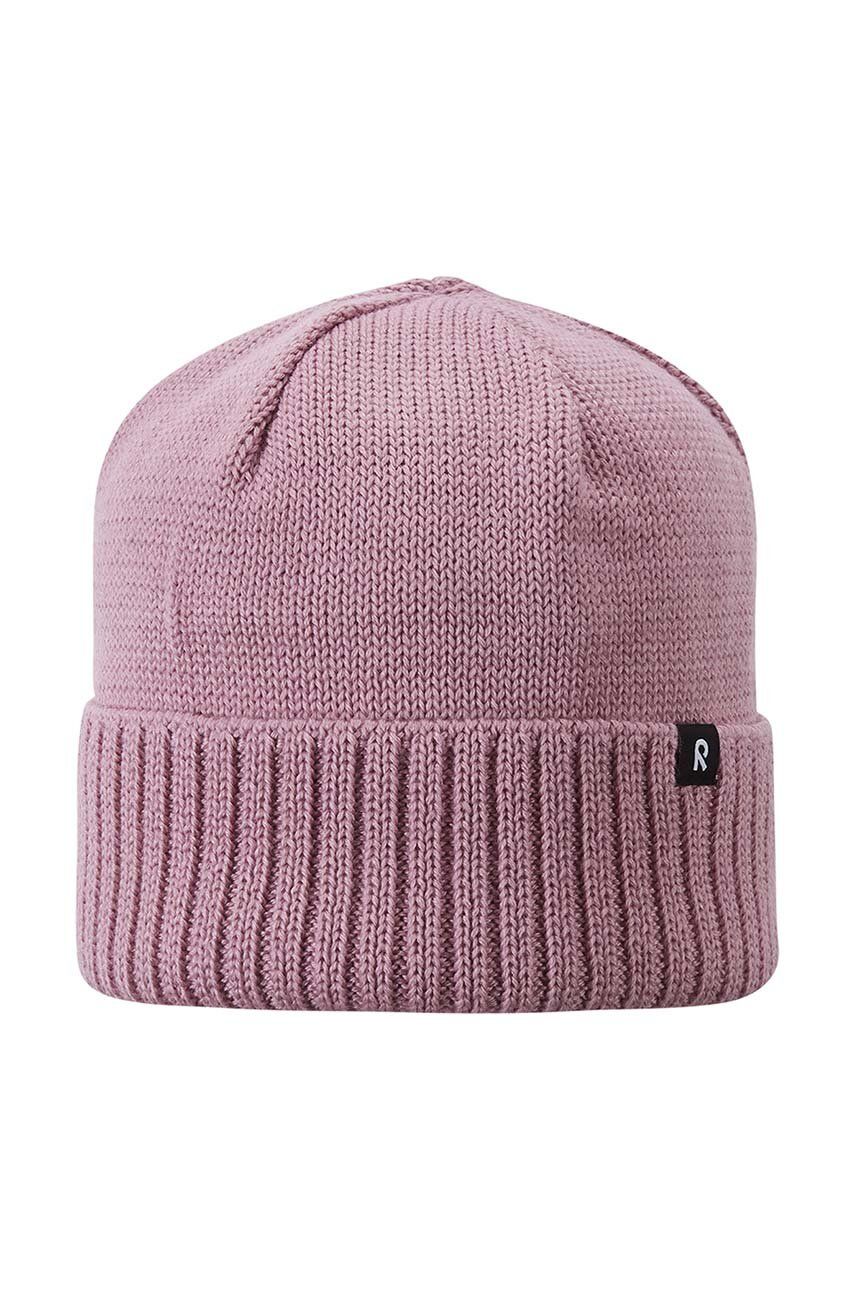 Reima șapcă de lână pentru copii Kalotti culoarea roz, de lana