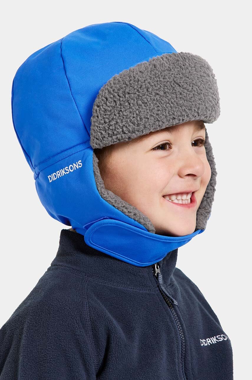 

Детска шапка Didriksons BIGGLES CAP в синьо, Син