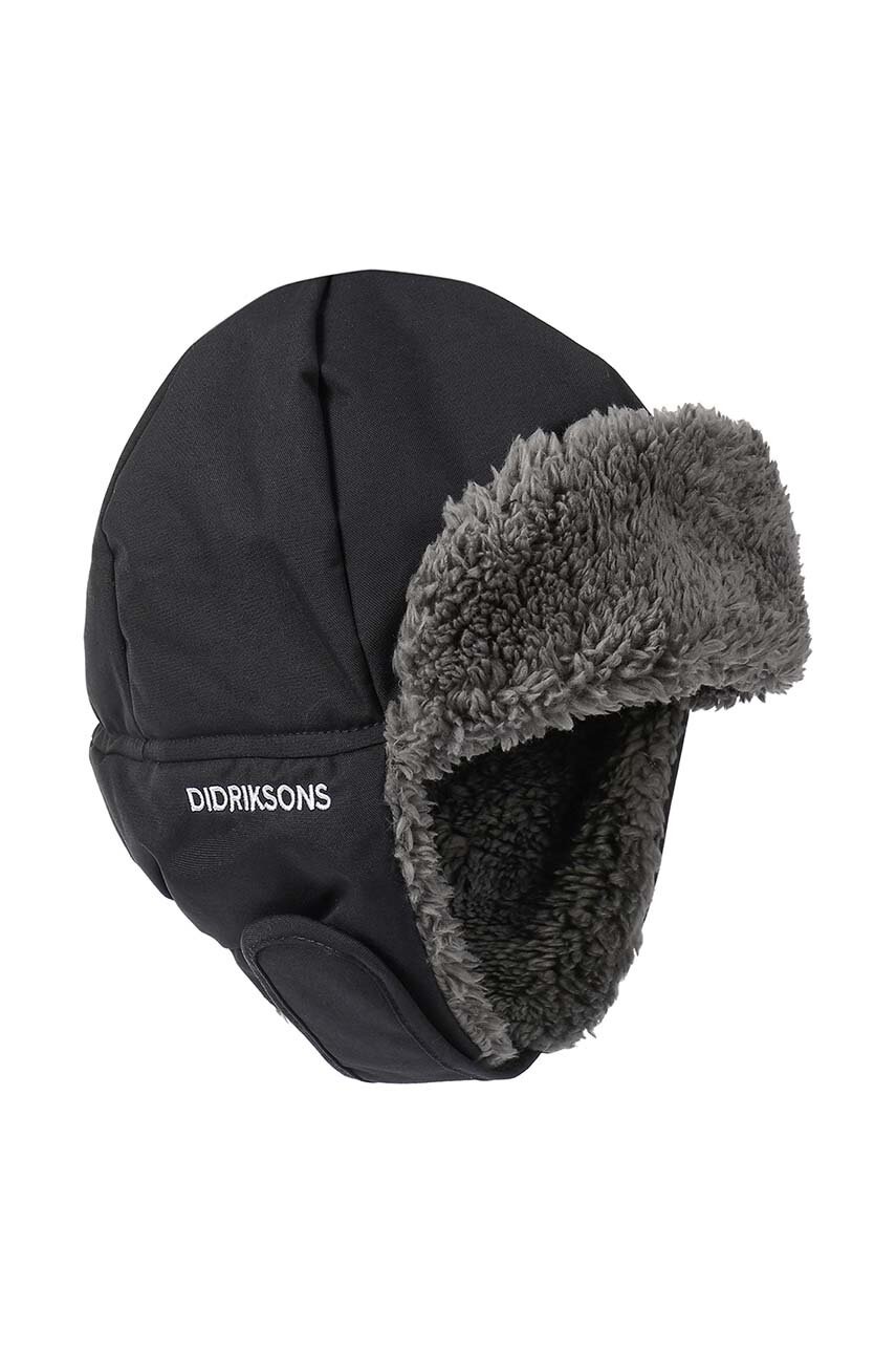 Дитяча шапка Didriksons BIGGLES CAP колір чорний