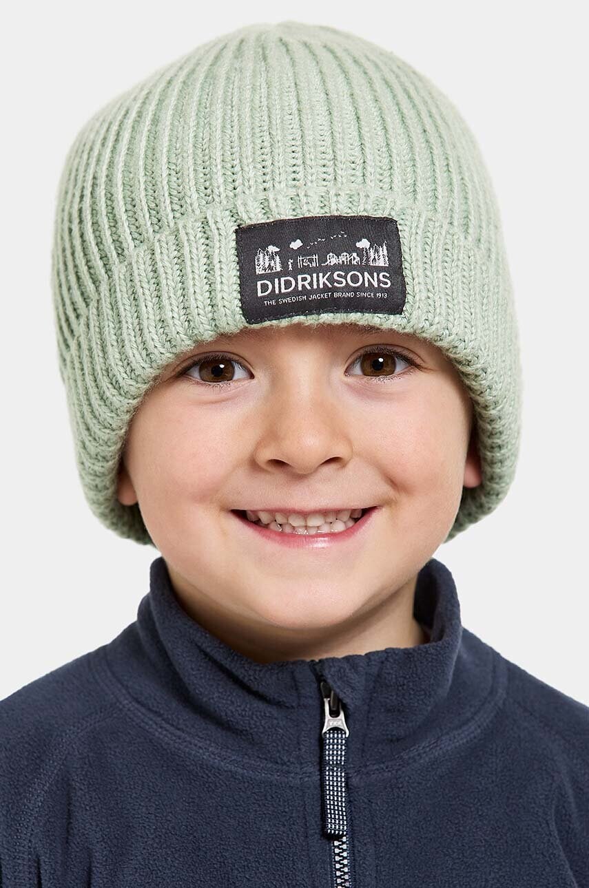 Didriksons caciula copii BUS KDS BEANIE culoarea verde