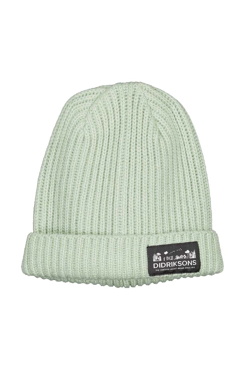 Детская шапка Didriksons BUS KDS BEANIE цвет зелёный Детская шапка Didriksons BUS KDS BEANIE цвет зелёный
