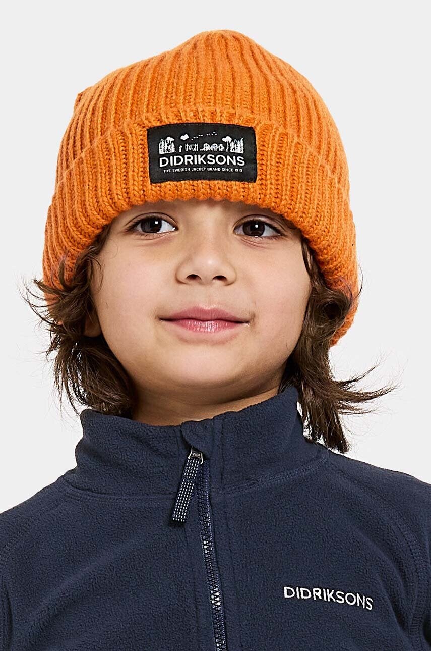 Didriksons caciula copii BUS KDS BEANIE culoarea portocaliu