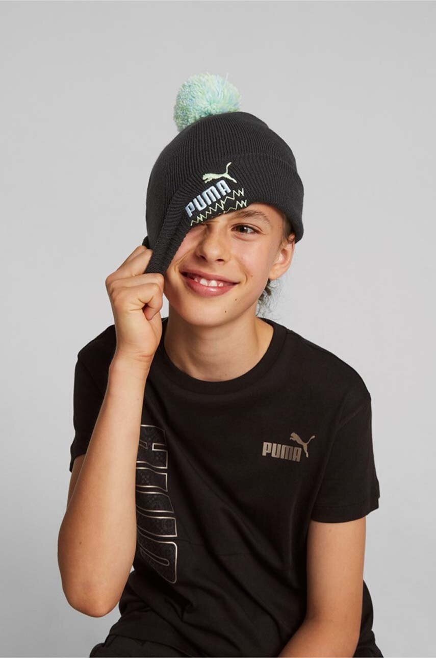 

Дитяча шапка Puma Mixmatch Pom Pom Beanie колір чорний