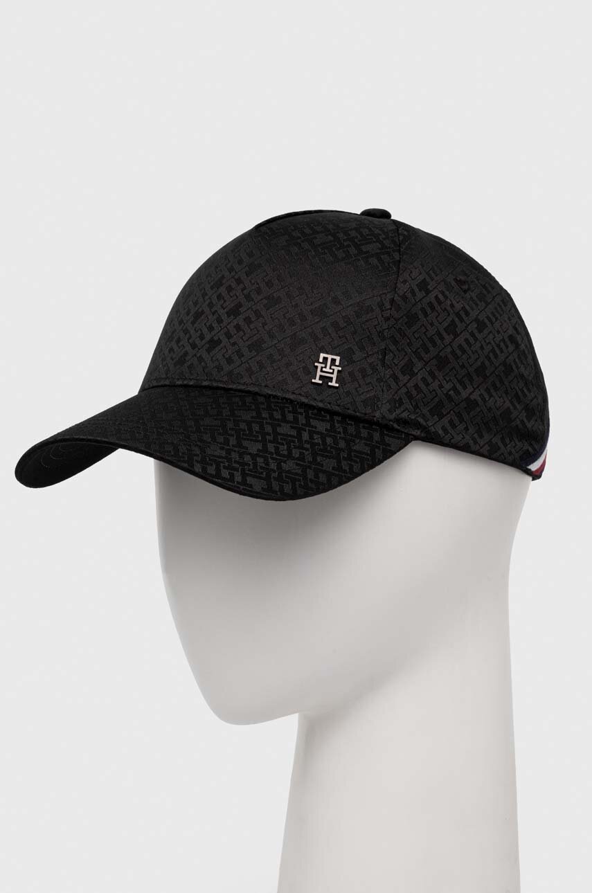 

Шапка с козирка Tommy Hilfiger в черно с изчистен дизайн, Черен