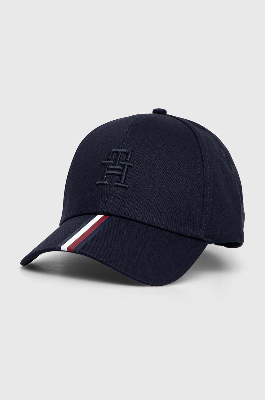 

Хлопковая кепка Tommy Hilfiger цвет синий с принтом