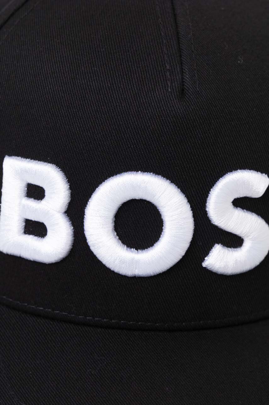 BOSS șapcă De Baseball Din Bumbac Culoarea Negru, Cu Imprimeu