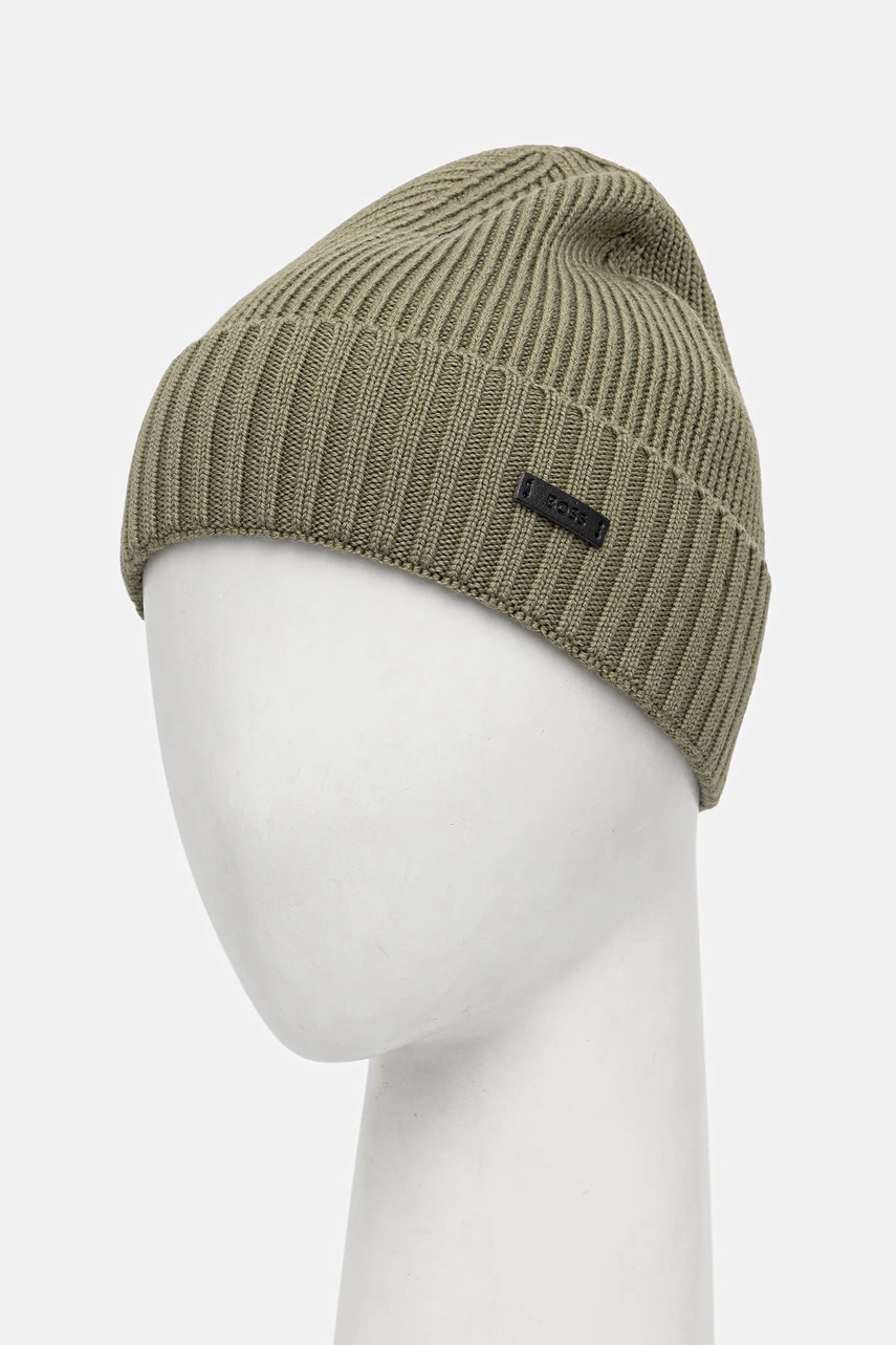 Шерстяная шапка BOSS цвет чёрный шерсть 50495306