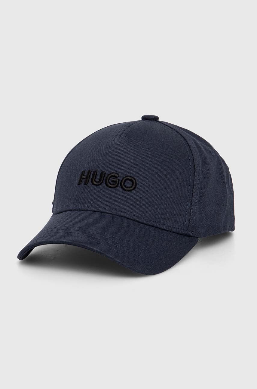 Levně Bavlněná baseballová čepice HUGO s aplikací