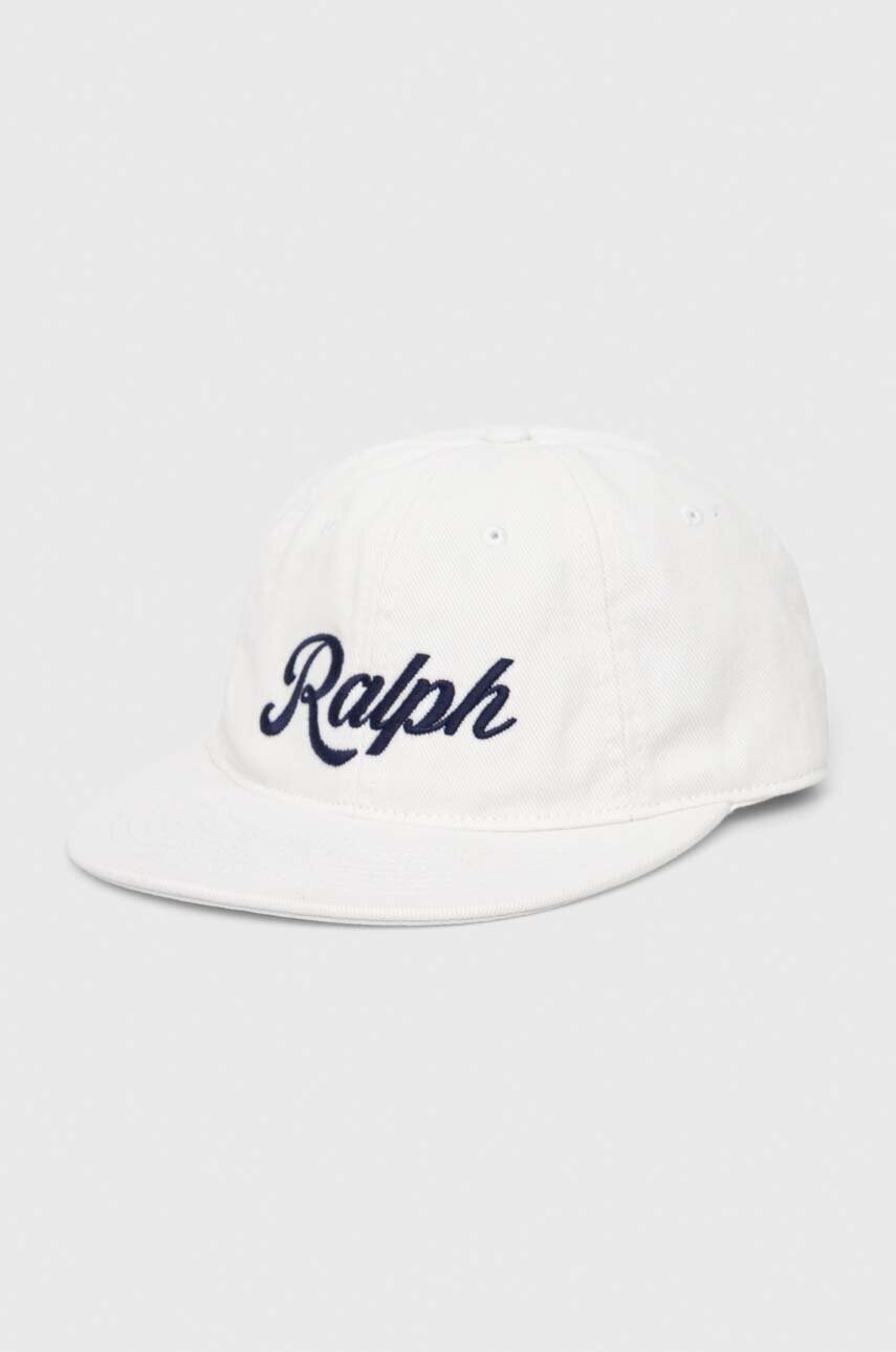 

Хлопковая кепка Polo Ralph Lauren цвет белый с аппликацией