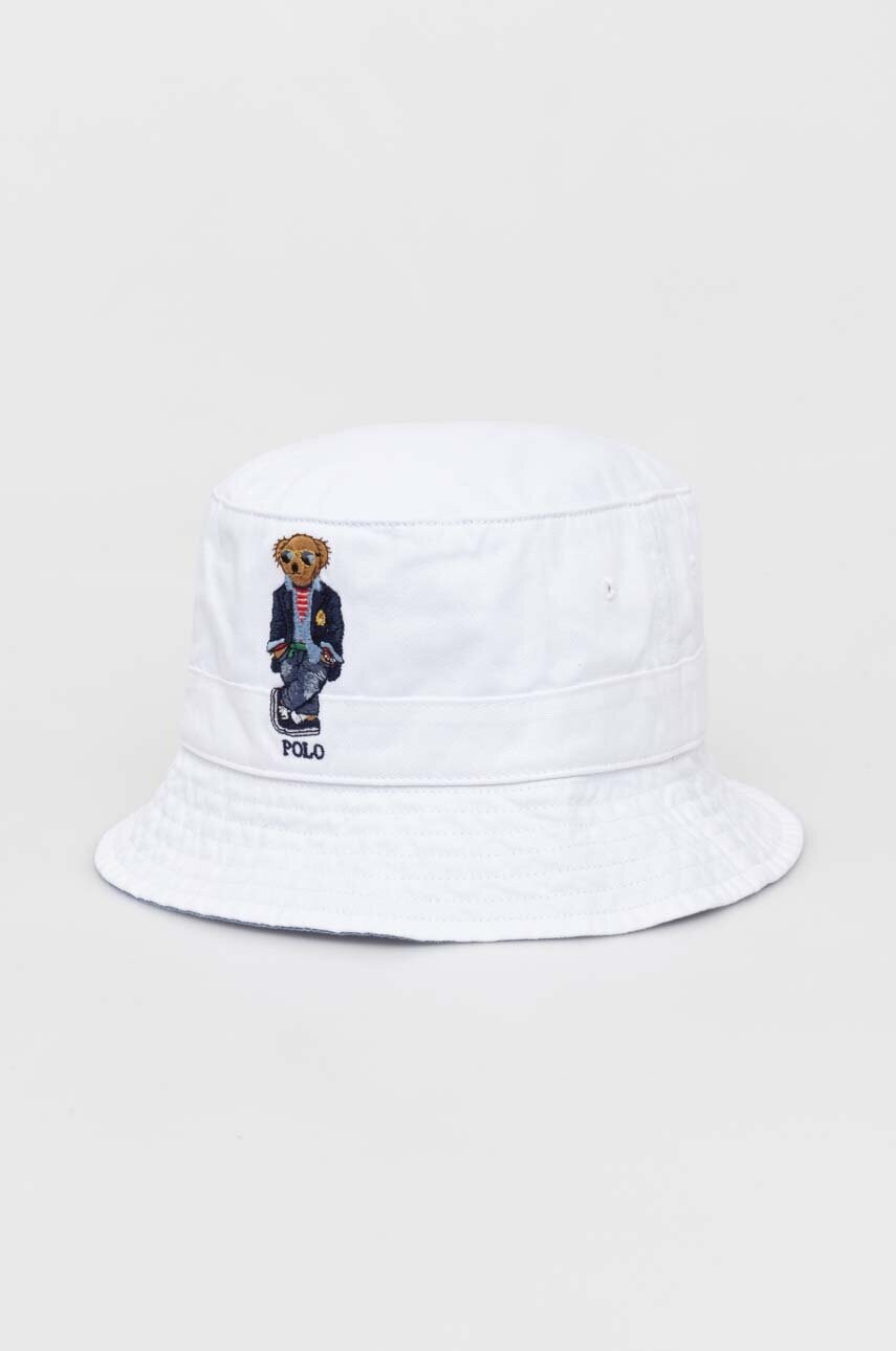 

Шляпа из хлопка Polo Ralph Lauren цвет белый хлопковый