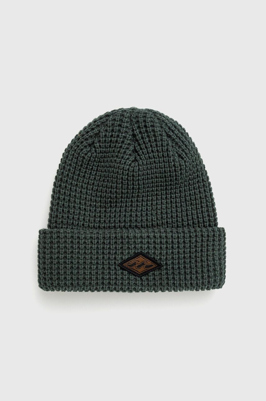 Billabong caciula culoarea verde, din tricot gros - Shoppu.r