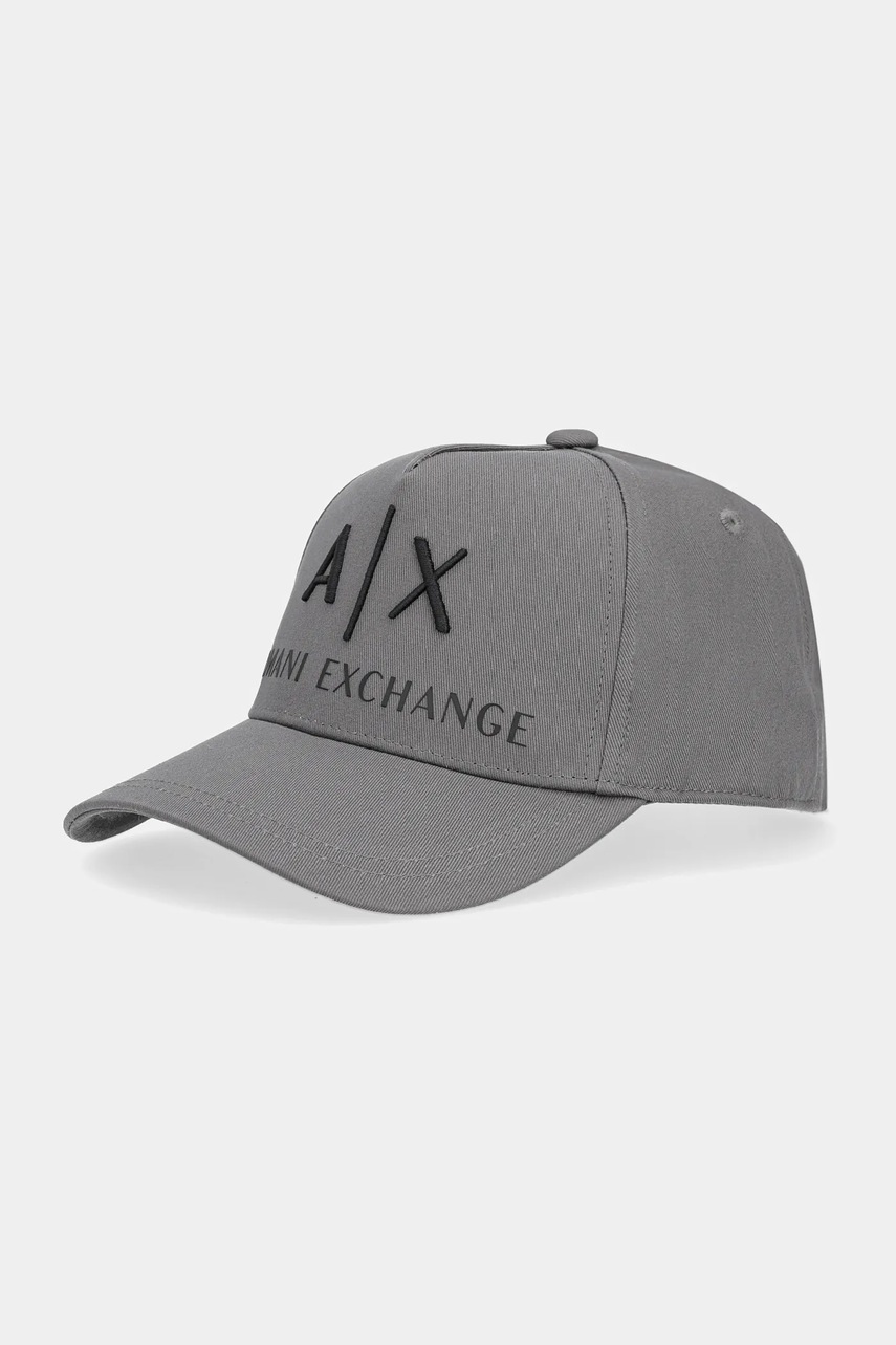 Armani Exchange sapca culoarea bej, cu imprimeu, 954039 CC513