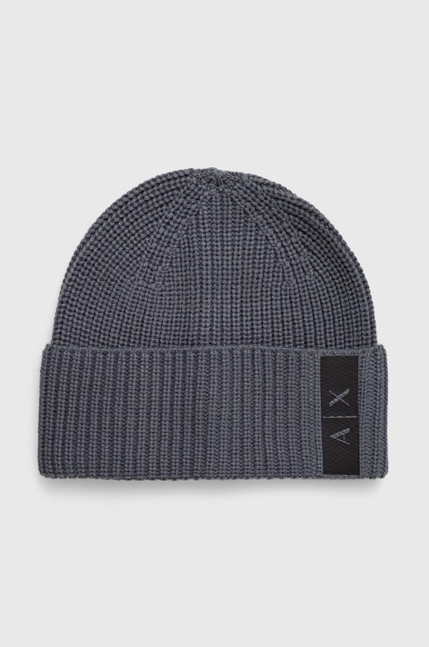 

Шапка с примесью шерсти Armani Exchange цвет зелёный