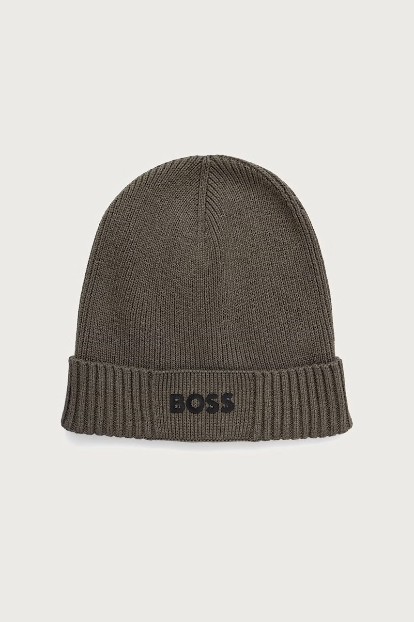 BOSS Green čiapka pánska s prímesou vlny Asic_Beanie-X