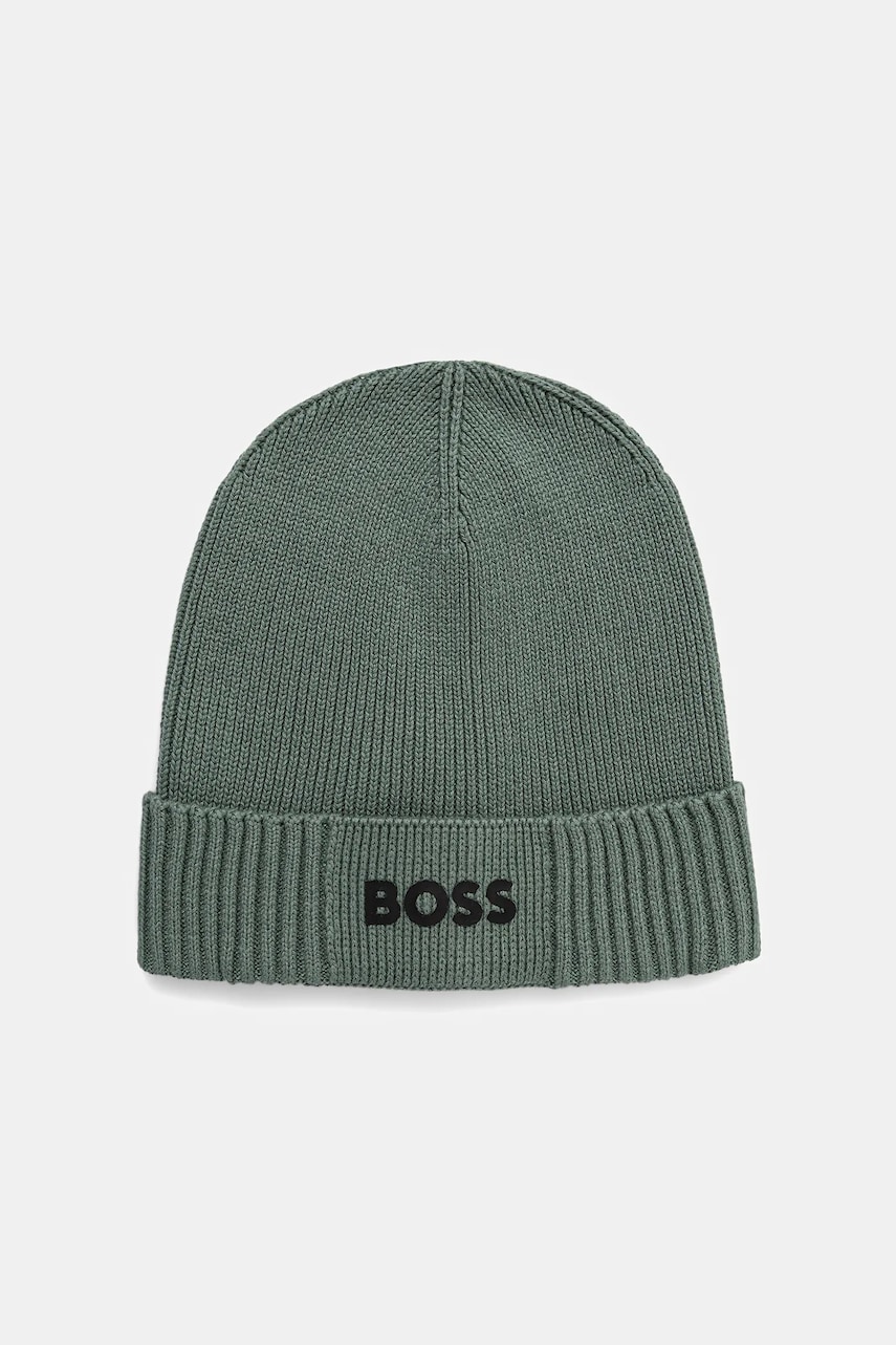 BOSS Green căciulă de lână BOSS GREEN culoarea verde, 50499423