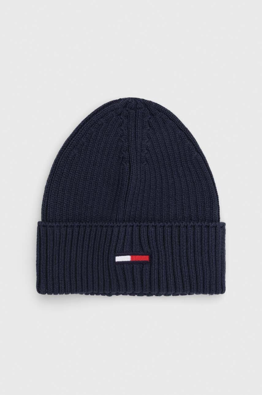 

Шапка Tommy Jeans колір синій з тонкого трикотажу