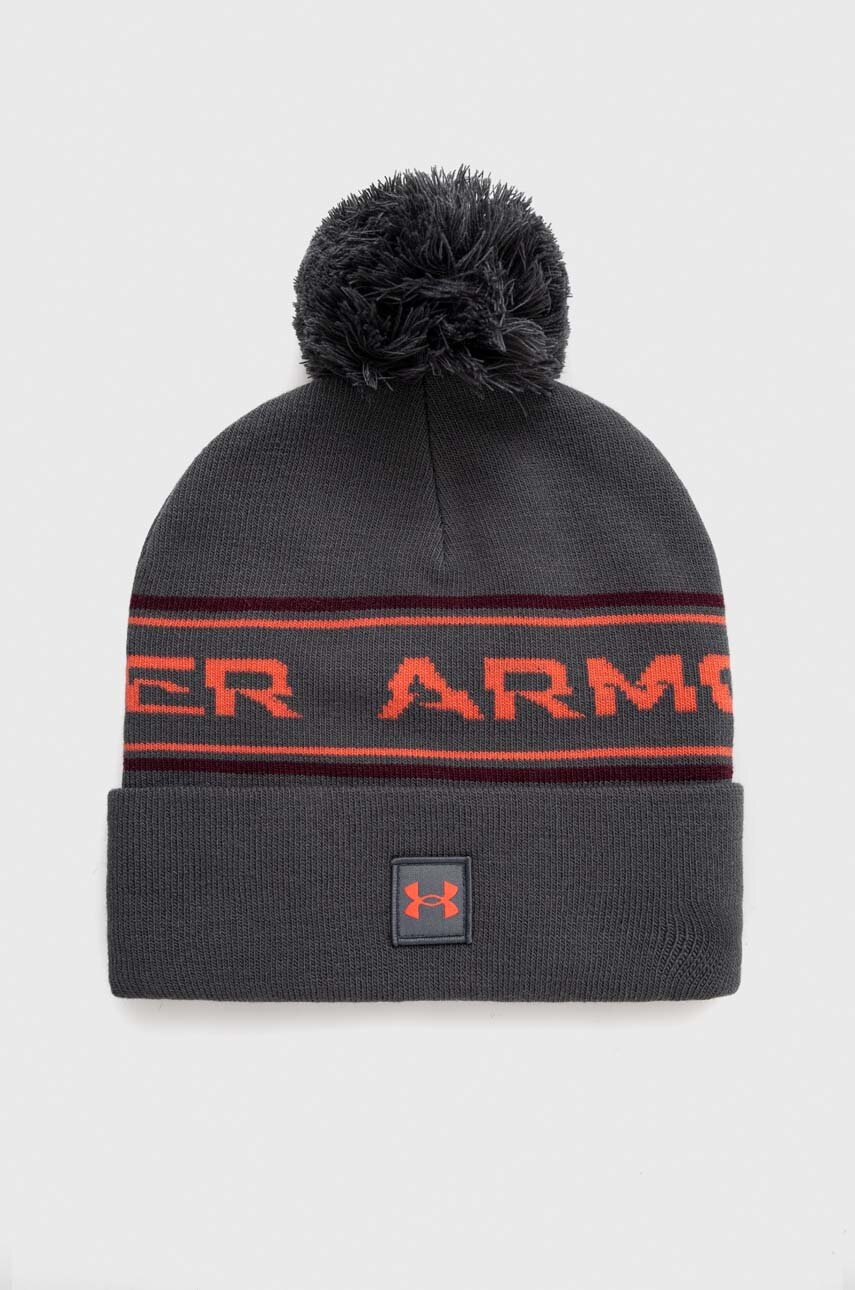 

Шапка Under Armour колір сірий з тонкого трикотажу