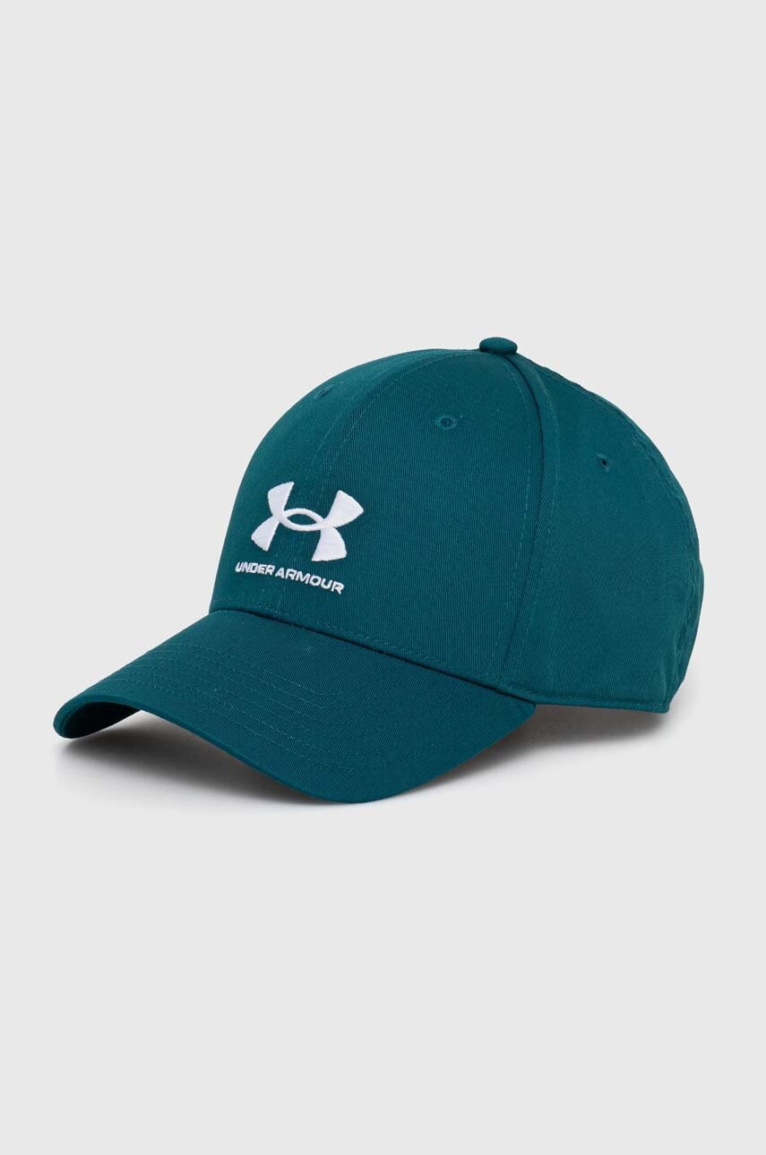 Under Armour sapca culoarea turcoaz, cu imprimeu