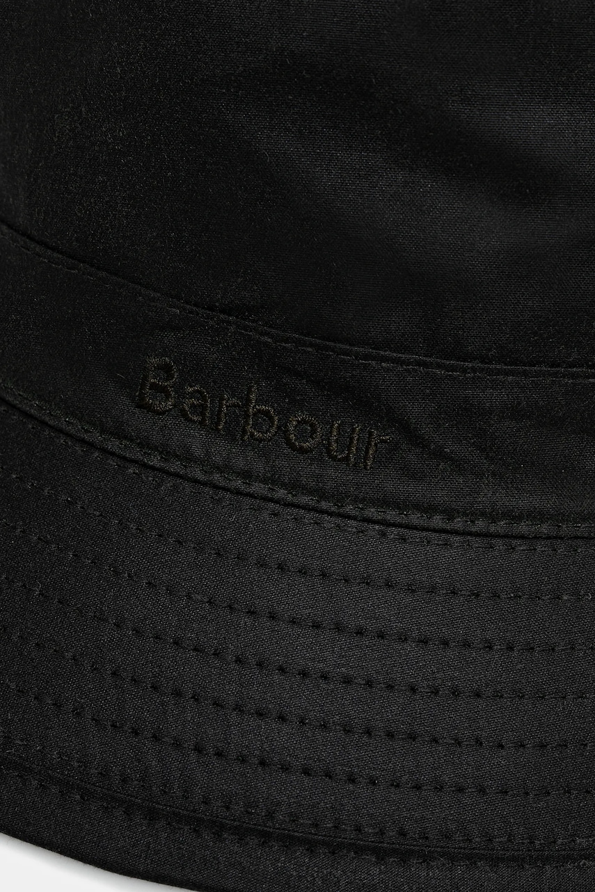 Шляпа из хлопка Barbour Wax Sports цвет чёрный хлопковая MHA0001 Шляпа из хлопка Barbour Wax Sports цвет чёрный хлопковая MHA0001