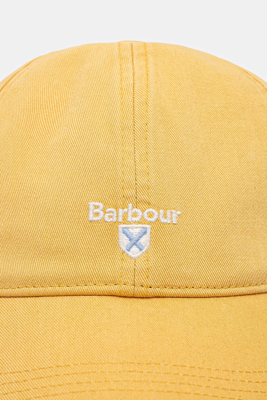 Хлопковая кепка Barbour Sports Caps цвет жёлтый с аппликацией MHA0274 Хлопковая кепка Barbour Sports Caps цвет жёлтый с аппликацией MHA0274