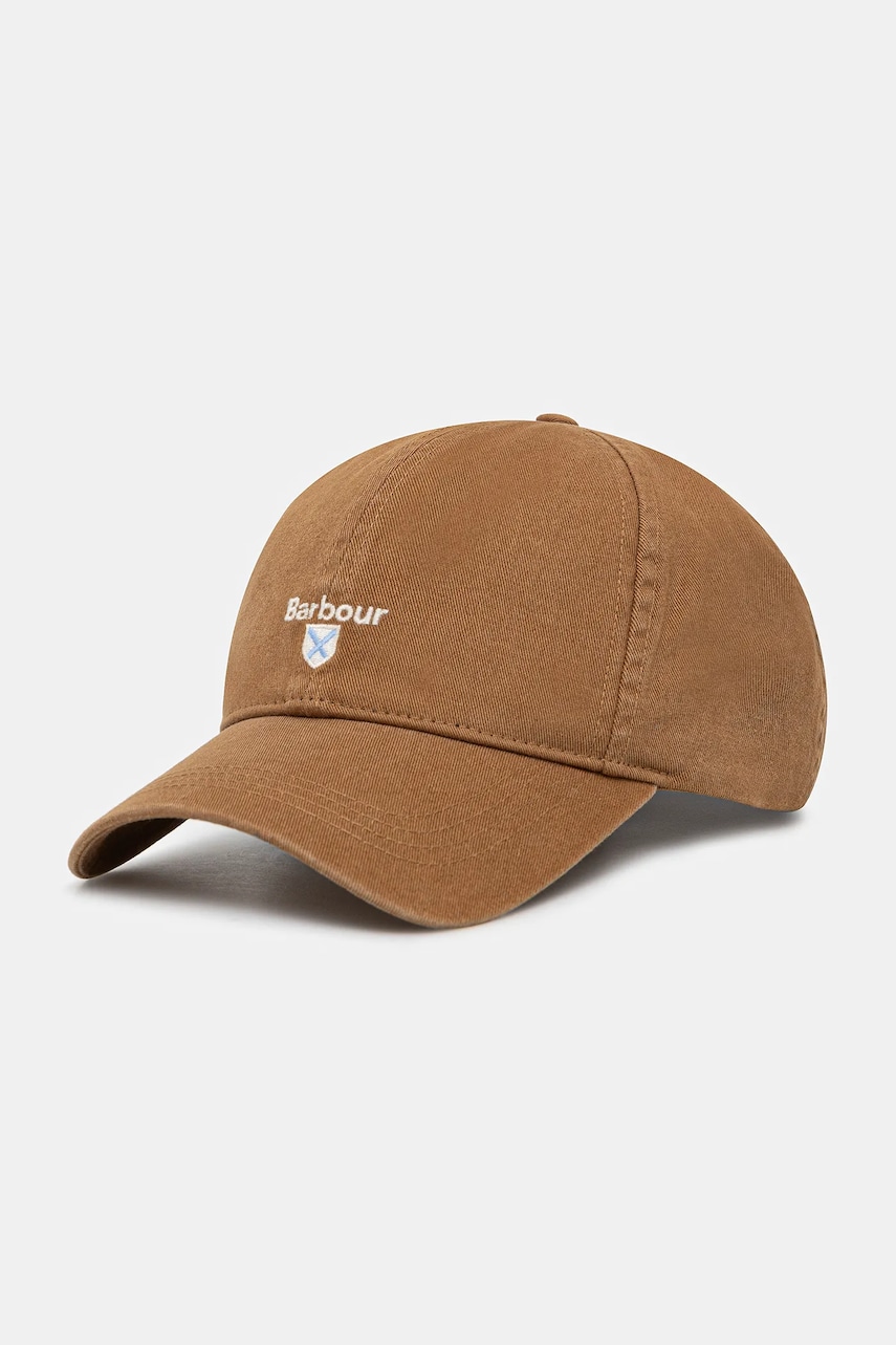 Levně Bavlněná baseballová čepice Barbour Sports Caps zelená barva, s aplikací, MHA0274