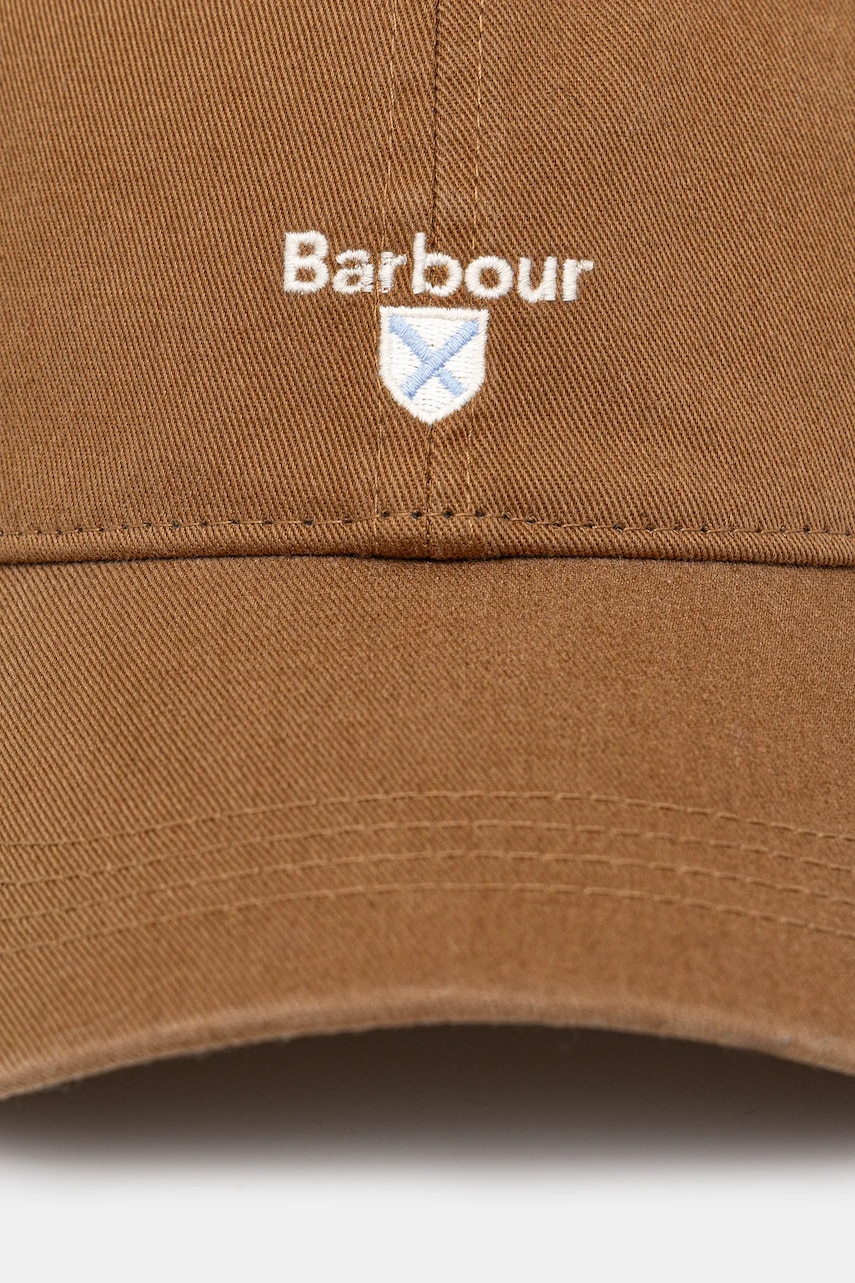 Хлопковая кепка Barbour Sports Caps цвет зелёный с аппликацией MHA0274 Хлопковая кепка Barbour Sports Caps цвет зелёный с аппликацией MHA0274