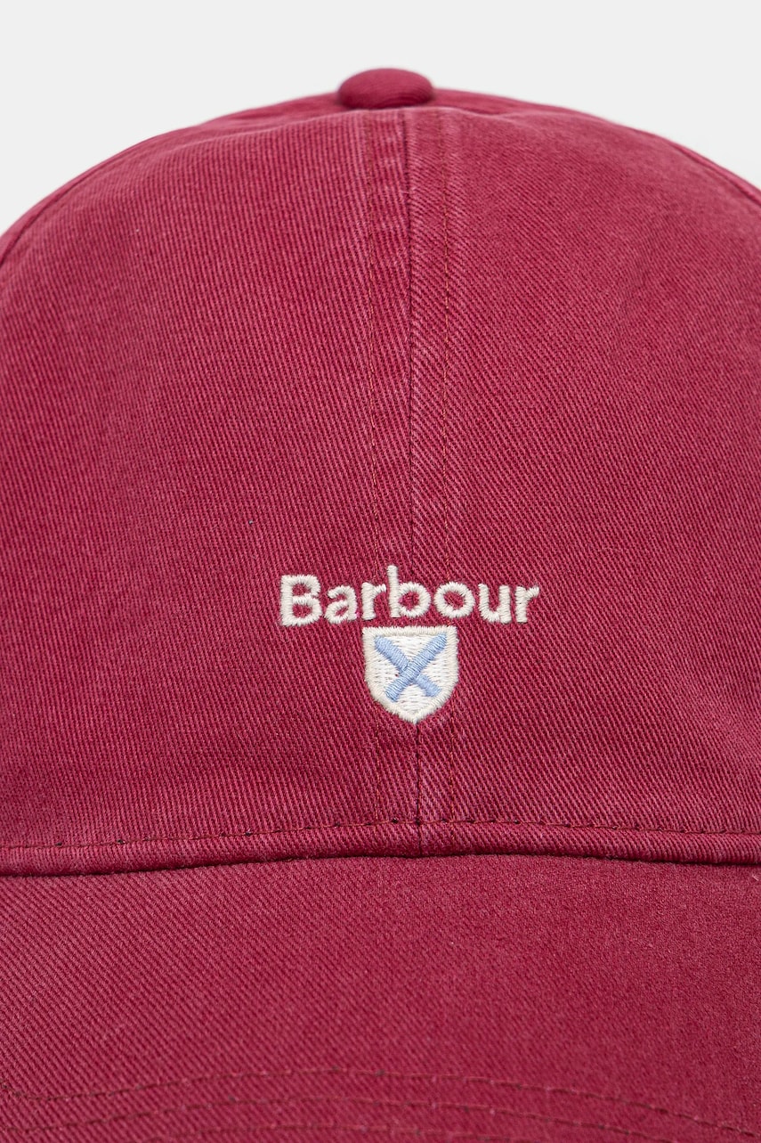 Хлопковая кепка Barbour Sports Caps цвет розовый с аппликацией MHA0274 Хлопковая кепка Barbour Sports Caps цвет розовый с аппликацией MHA0274