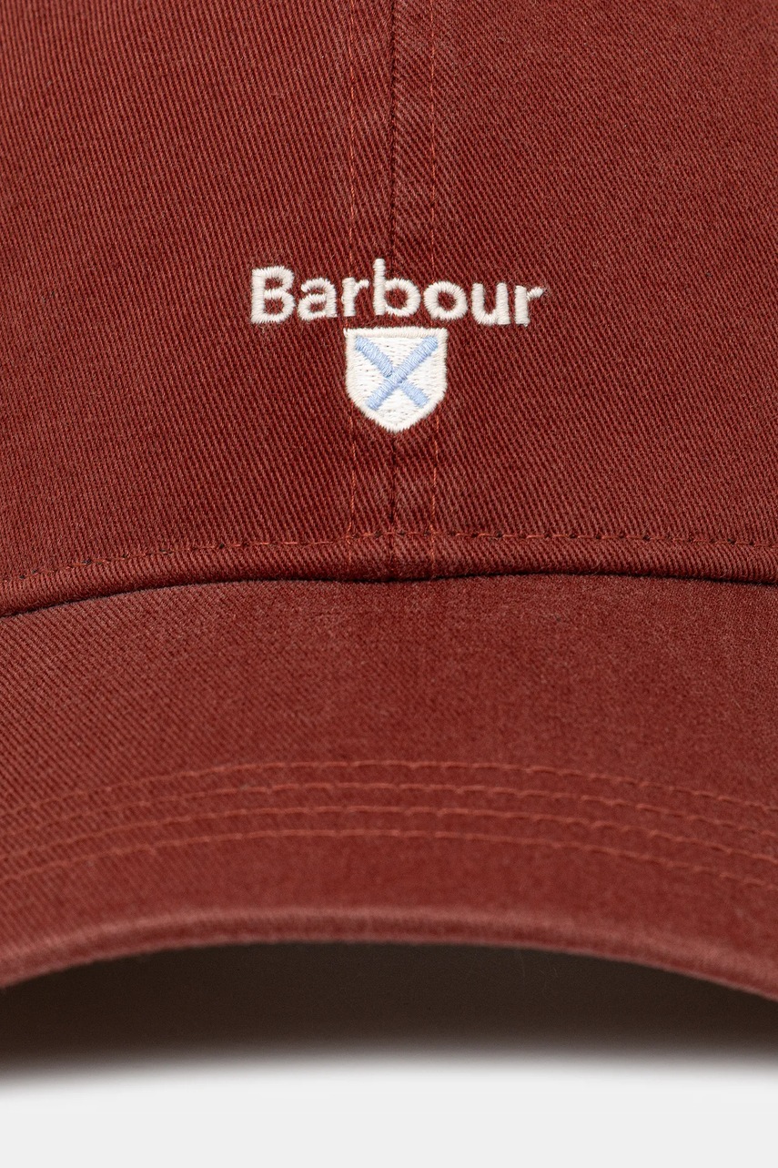 Хлопковая кепка Barbour Sports Caps цвет зелёный с аппликацией MHA0274