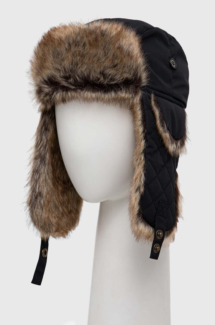 

Шапка Barbour в черно от плътен трикотаж, Черен