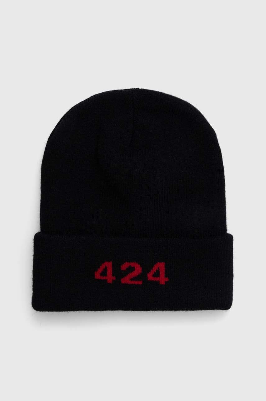 424 căciulă culoarea negru, din tricot gros 35424L502.236559 424 căciulă culoarea negru, din tricot gros 35424L502.236559