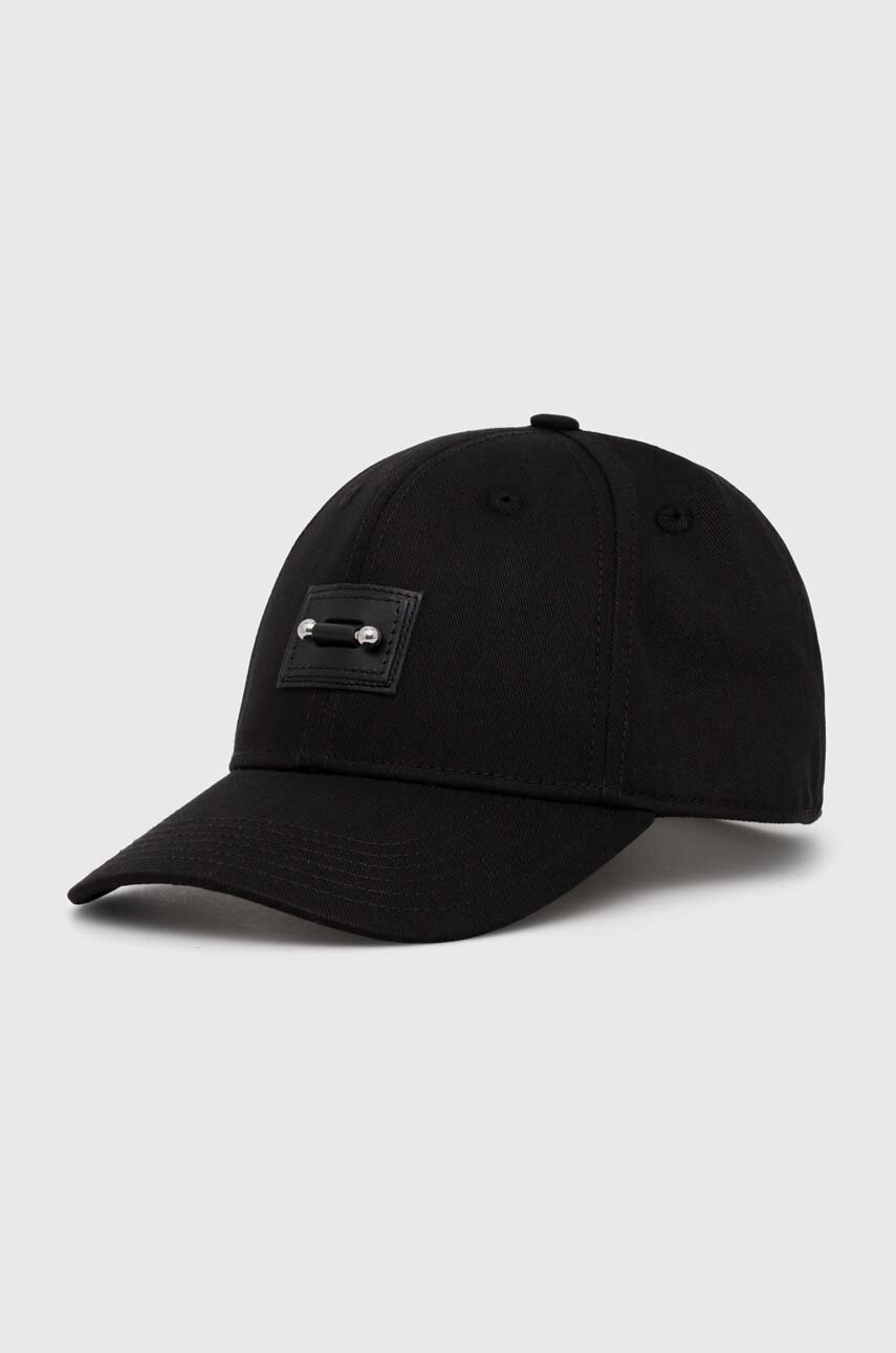 

Шапка с козирка Neil Barett TWILL SIX PANELS CAP в черно с апликация PBCP320D.V9502.01, Черен