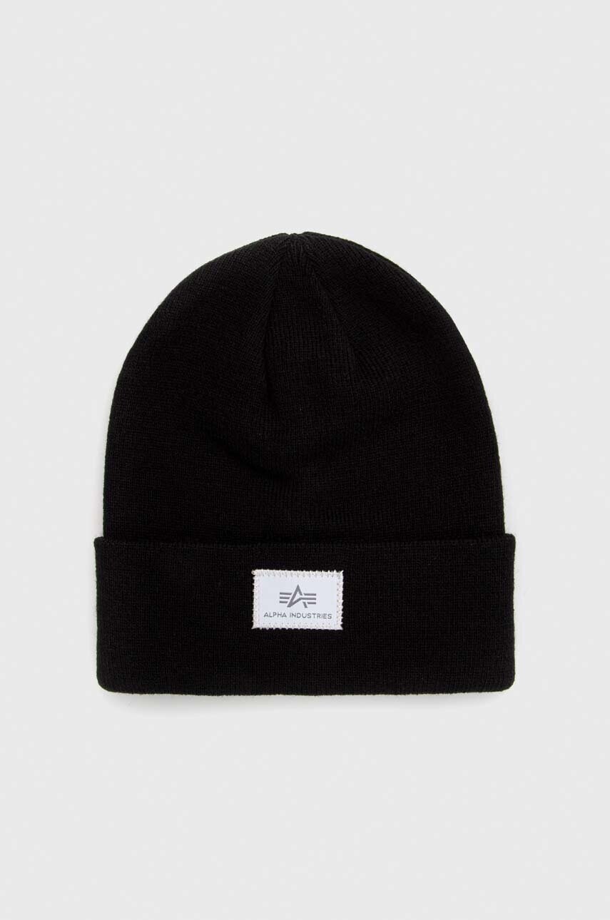 

Шапка Alpha Industries колір чорний 168905.03-Black