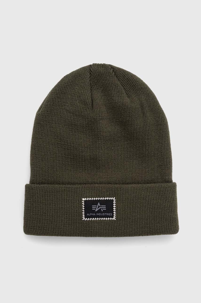 Alpha Industries Căciulă X-Fit Beanie Culoarea Verde 168905.257-DarkGreen