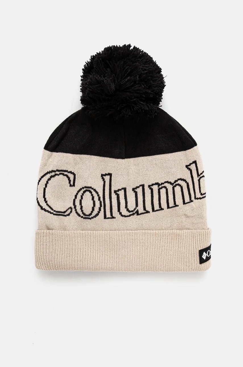 

Шапка Columbia в бежово от плътен трикотаж, Бежов