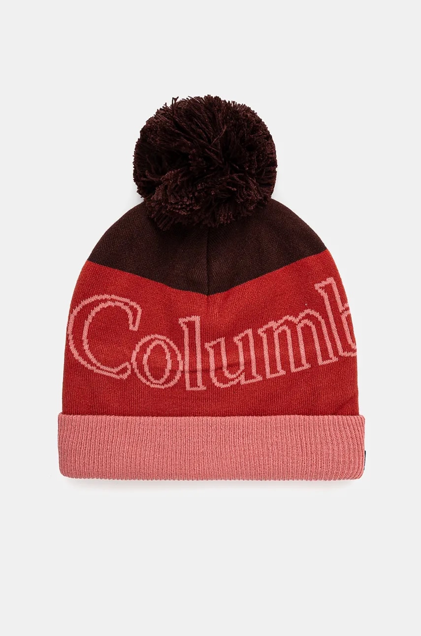 Columbia caciula culoarea roz, din tricot gros Columbia caciula culoarea roz, din tricot gros