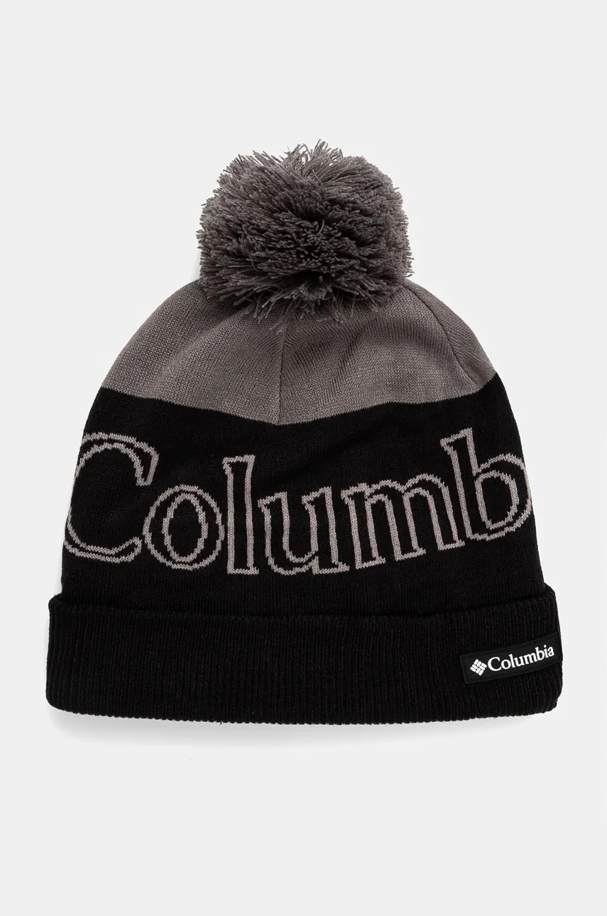 Columbia caciula Polar Powder culoarea bordo, din tricot gros, 1979861