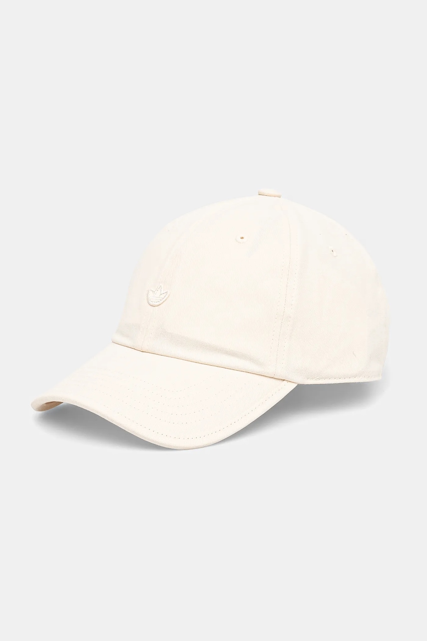 adidas Originals șapcă de baseball din bumbac culoarea bej, neted, IL4884 adidas Originals șapcă de baseball din bumbac culoarea bej, neted, IL4884