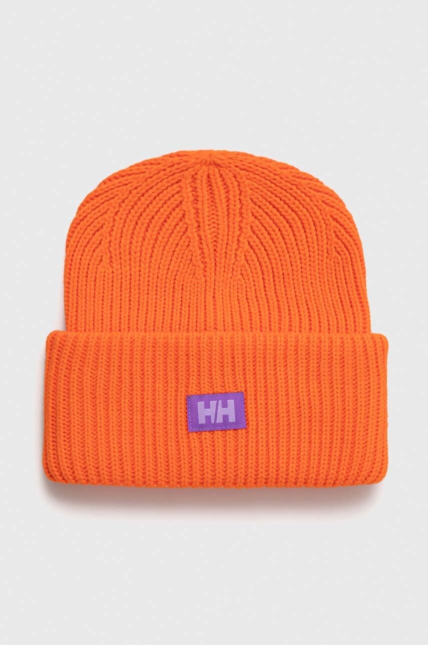 

Шапка Helly Hansen колір помаранчевий з товстого трикотажу