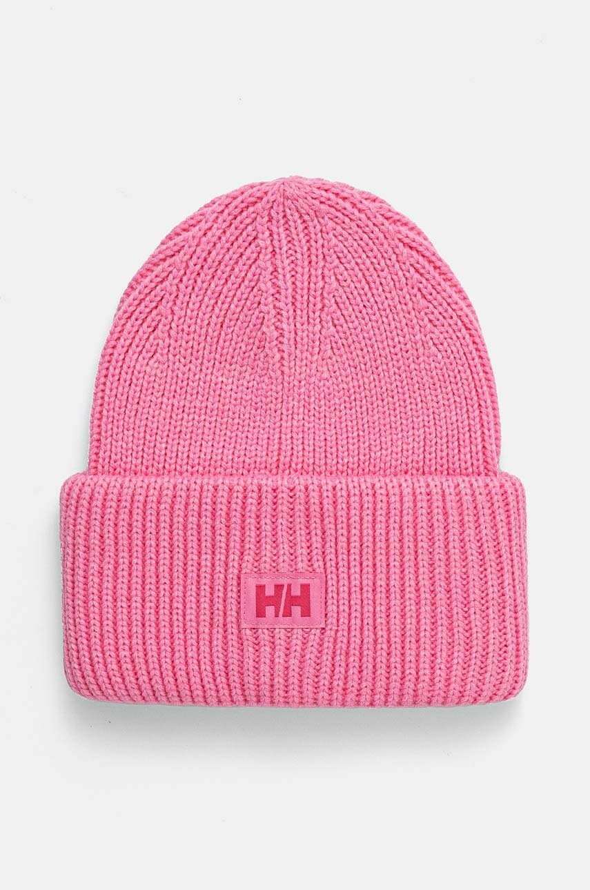 

Шапка Helly Hansen в розово от плътен трикотаж, Розов