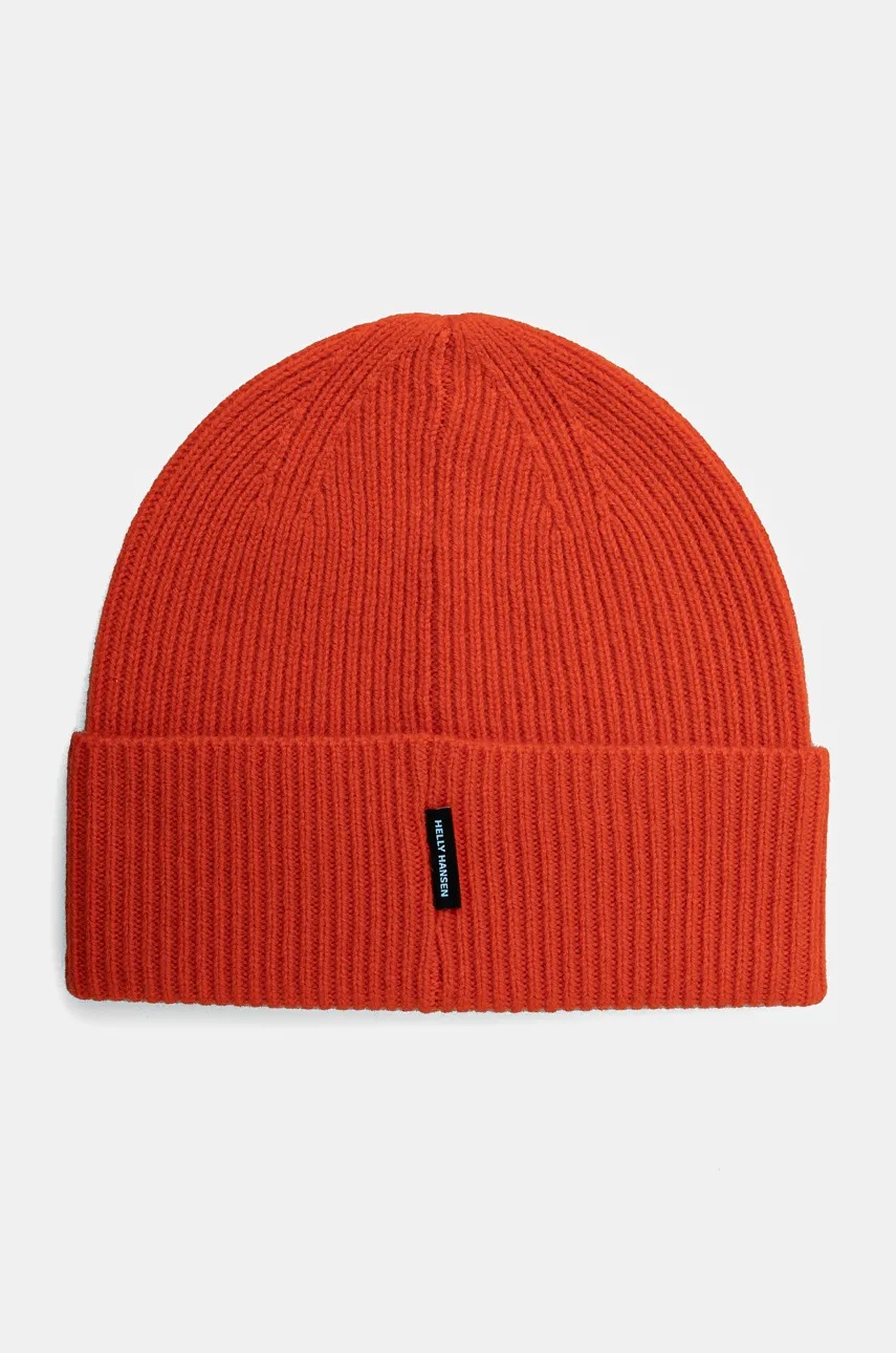 

Вълнена шапка Helly Hansen в бордо от вълна 67530, Оранжев