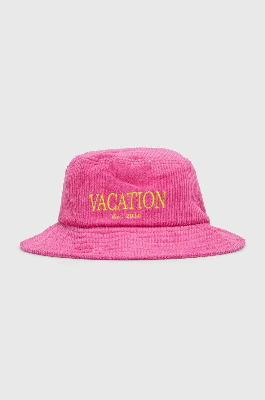 

Бавовняний капелюх On Vacation колір рожевий з бавовни