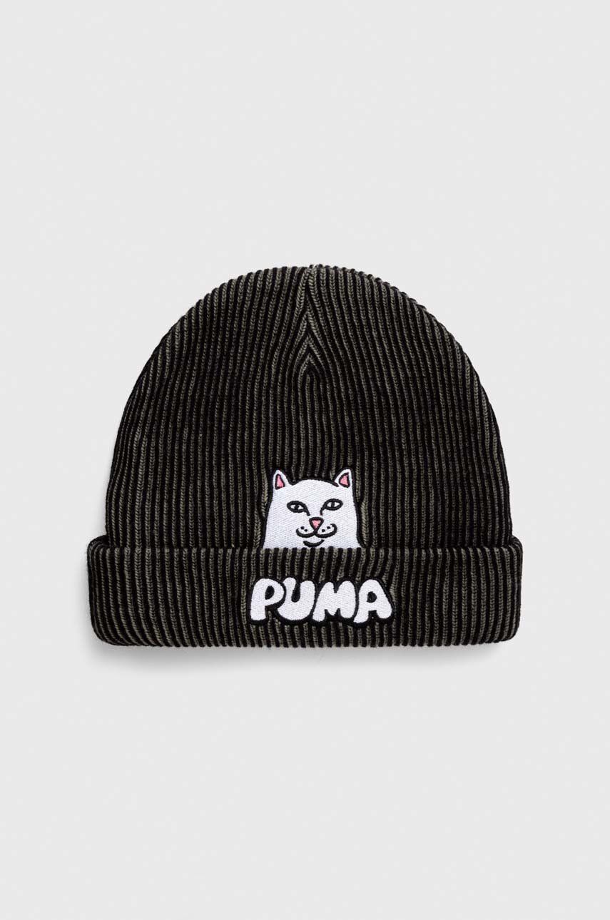 Puma caciula din amestec de lana PUMA x RIPNDIP culoarea negru