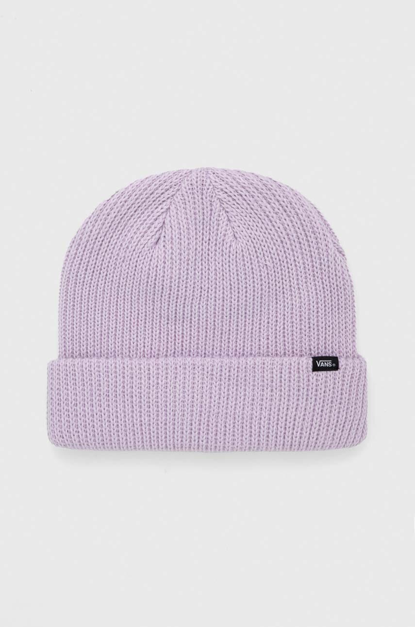 Vans caciula culoarea violet, din tricot gros