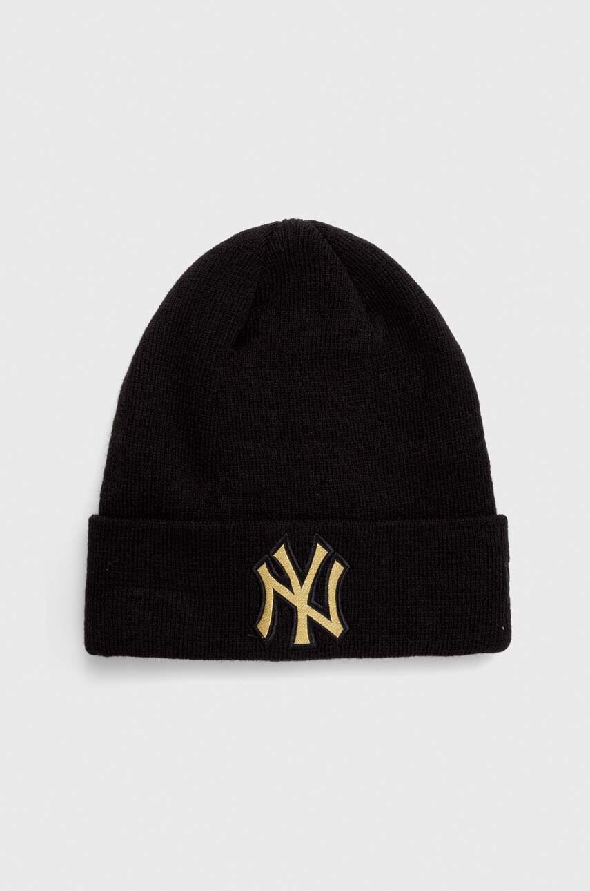 

Шапка New Era цвет чёрный из толстого трикотажа NEW YORK YANKEES