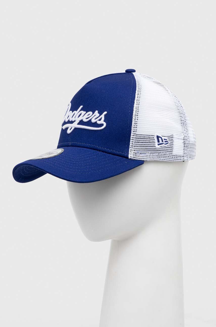 New Era șapcă culoarea bleumarin, cu model, LOS ANGELES DODGERS
