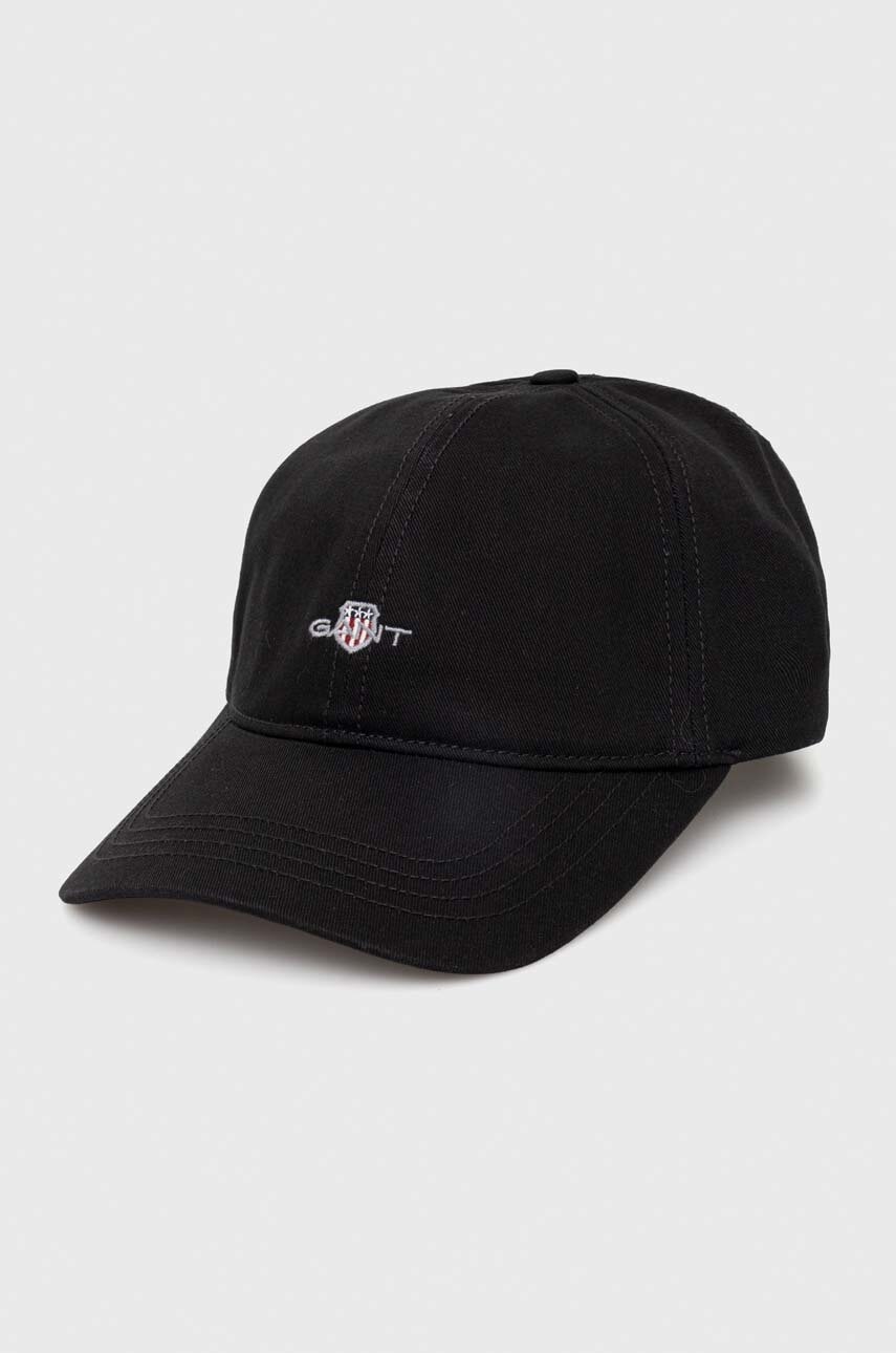 Gant șapcă de baseball din bumbac culoarea negru, cu imprimeu Gant șapcă de baseball din bumbac culoarea negru, cu imprimeu